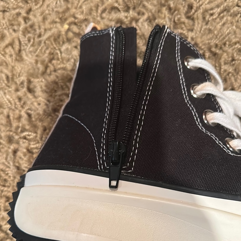 Steve Madden Black and White High-Top Sneakers - Picture 4 of 4